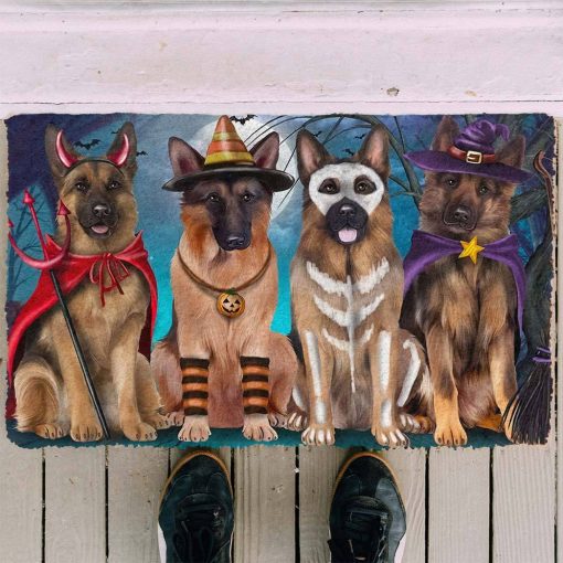 Gearhumans 3D German Shepherd Halloween Custom Doormat - Image 3