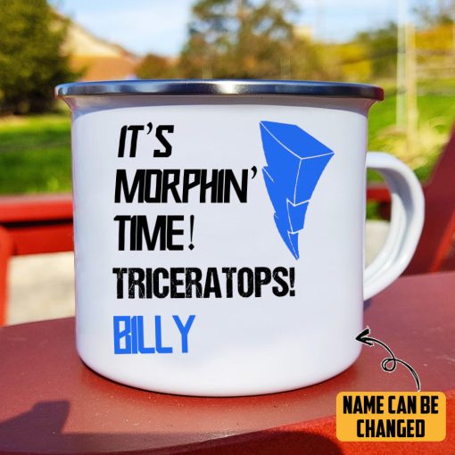 Gearhumans 3D PRMM Blue Ranger Custom Name Camping Mug - Image 5