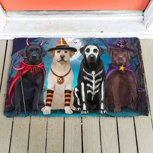 Gearhumans 3D Labrador Retriever Halloween Custom Doormat - Image 2