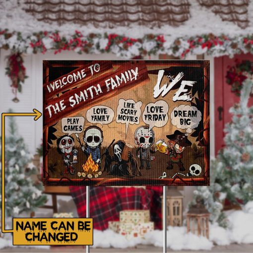 Gearhumans 3D Halloween Camping Scary Horror Character Campsite Custom Name Yard Sign 3 Gearhumans 3D Halloween Camping Scary Horror Character Campsite Custom Name Yard Sign - Image 3