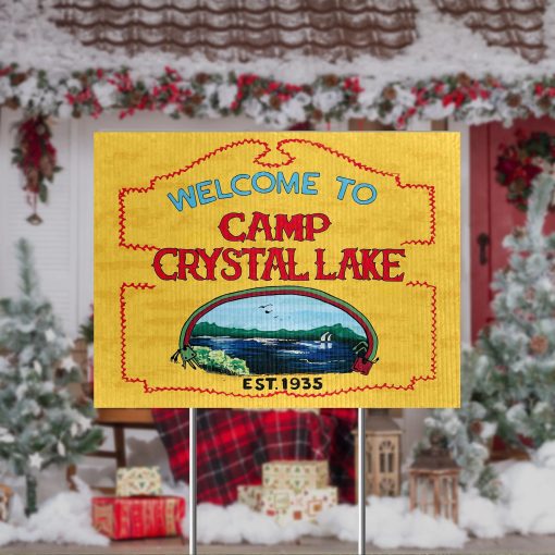 Gearhumans 3D Welcome To Camp Crystal Lake Custom Yard Sign - Image 4