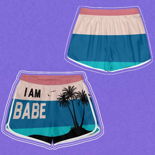 Gearhumans 3D Couple Matching I Am Babe Custom Women Beach Shorts - Image 11