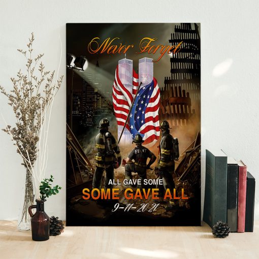 Gearhumans 3D Firefighter Patriot Day Custom Canvas - Image 4