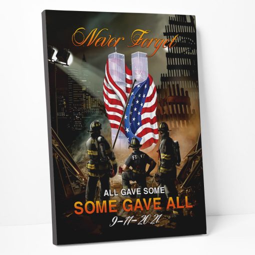 Gearhumans 3D Firefighter Patriot Day Custom Canvas - Image 2