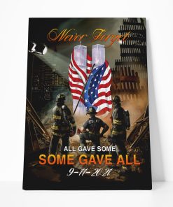 Gearhumans 3D Firefighter Patriot Day Custom Canvas