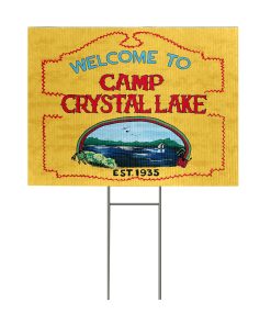 Gearhumans 3D Welcome To Camp Crystal Lake Custom Yard Sign