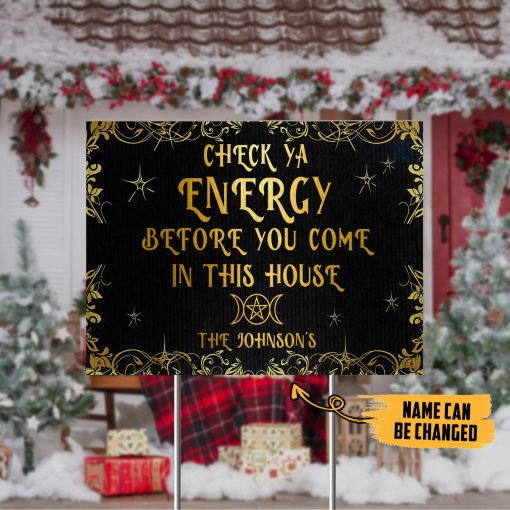 Gearhumans 3D Check Ya Energy Custom Name Yard Sign 2 Gearhumans 3D Check Ya Energy Custom Name Yard Sign - Image 2