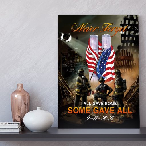 Gearhumans 3D Firefighter Patriot Day Custom Canvas - Image 3