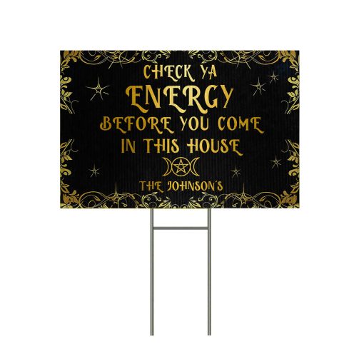 Gearhumans 3D Check Ya Energy Custom Name Yard Sign 1 Gearhumans 3D Check Ya Energy Custom Name Yard Sign
