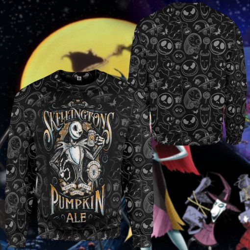 Gearhumans 3D Jack Skellingtons Pumpkin Royal Craft Ale Custom Tshirt Hoodie Apparel - Image 13