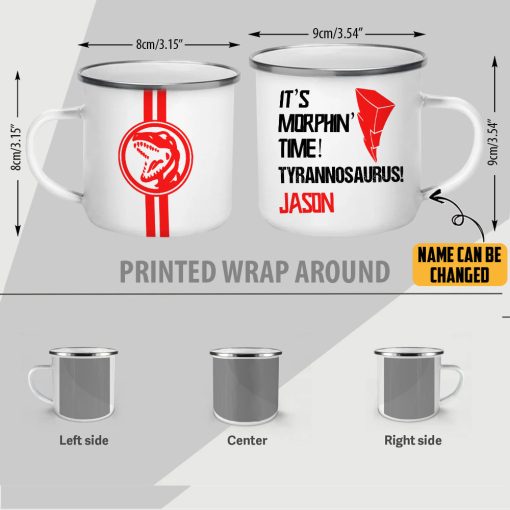 Gearhumans 3D PRMM Red Ranger Custom Name Camping Mug - Image 2