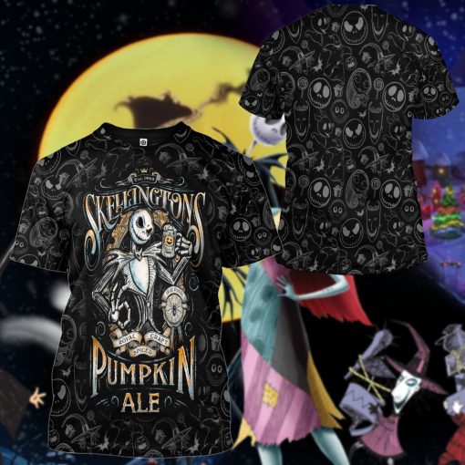 Gearhumans 3D Jack Skellingtons Pumpkin Royal Craft Ale Custom Tshirt Hoodie Apparel - Image 9