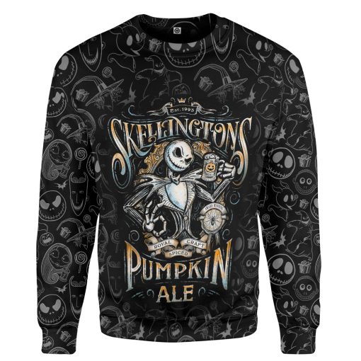 Gearhumans 3D Jack Skellingtons Pumpkin Royal Craft Ale Custom Tshirt Hoodie Apparel - Image 2