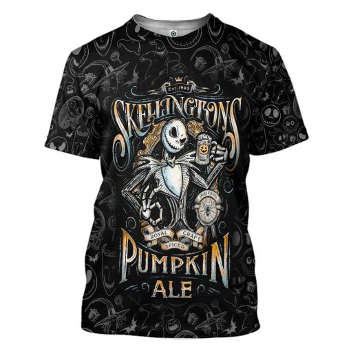 Gearhumans 3D Jack Skellingtons Pumpkin Royal Craft Ale Custom Tshirt Hoodie Apparel - Image 3