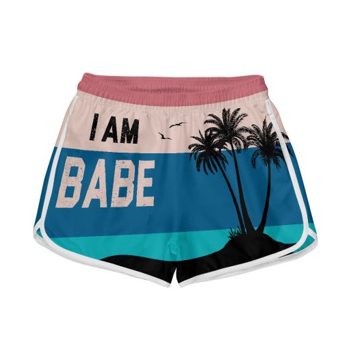 Gearhumans 3D Couple Matching I Am Babe Custom Women Beach Shorts - Image 9