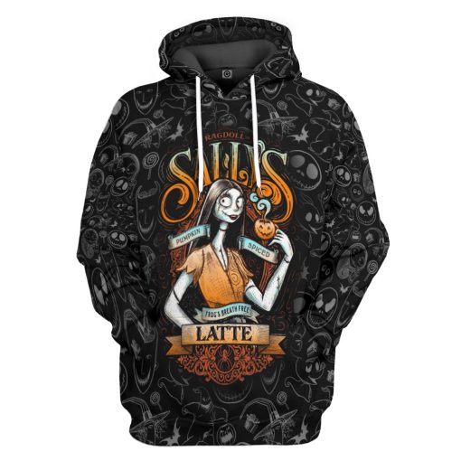 Gearhumans 3D Sallys Ragdoll Pumpkin Spiced Latte Custom Tshirt Hoodie Apparel