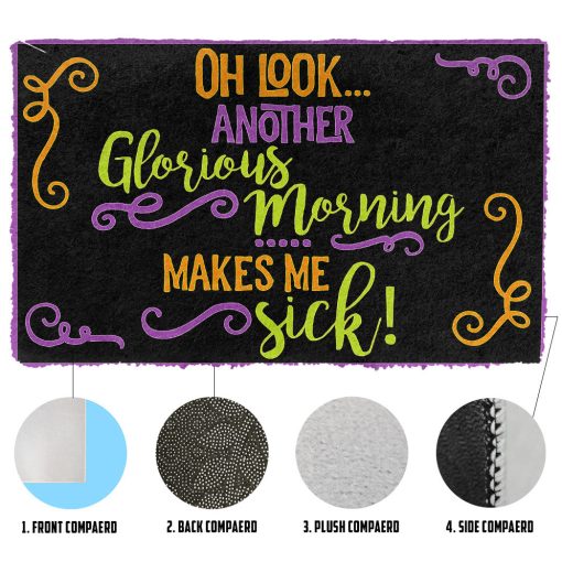 Gearhumans 3D Hocux Pucux Oh Look Another Glorious Morning Makes Me Sick Custom Doormat