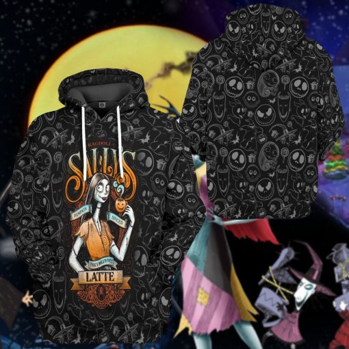 Gearhumans 3D Sallys Ragdoll Pumpkin Spiced Latte Custom Tshirt Hoodie Apparel