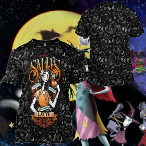 Gearhumans 3D Sallys Ragdoll Pumpkin Spiced Latte Custom Tshirt Hoodie Apparel