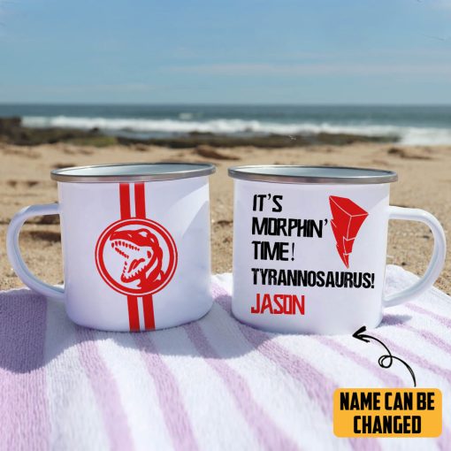 Gearhumans 3D PRMM Red Ranger Custom Name Camping Mug - Image 4