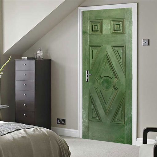 Gearhumans 3D The Haunted Maison Corridor Of Doors Custom Doorsticker
