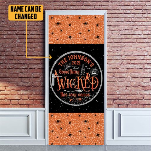 Gearhumans 3D Witch Witchery Wizard Spell Halloween Something Wicked Custom Name Door Stickers - Image 4
