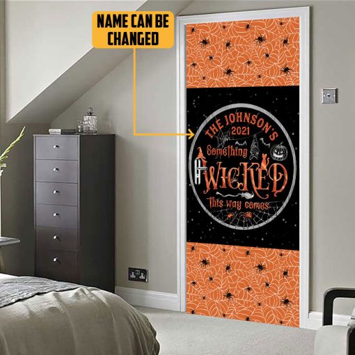 Gearhumans 3D Witch Witchery Wizard Spell Halloween Something Wicked Custom Name Door Stickers - Image 3
