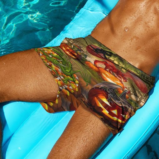 Gearhumans 3D Spooky Dragon Halloween Custom Men Short