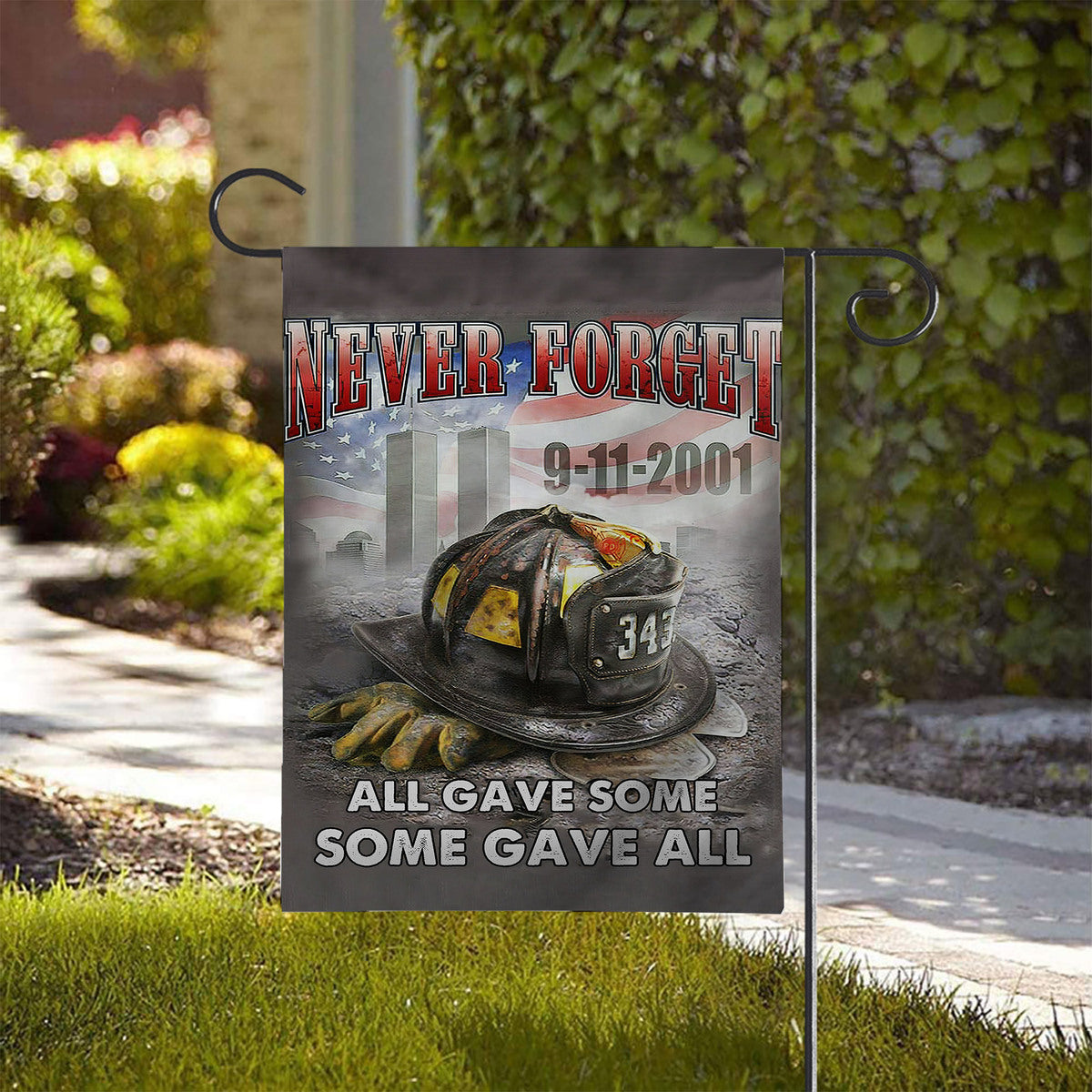 Gearhumans 3D Patriot Day Never Forget Firefighter Custom Flag 3 Gearhumans 3D Patriot Day Never Forget Firefighter Custom Flag - Image 3