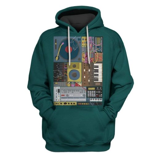 Drum Music Circle Custom T-shirt - Hoodies Apparel HD-GH1106116 3D Custom Fleece Hoodies Hoodie S