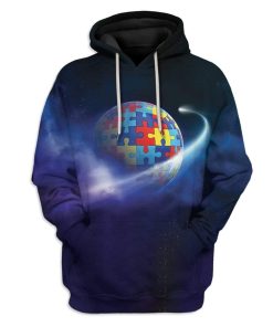 Earth Autism Custom T-Shirts Hoodies Apparel HD-QM0301202 3D Custom Fleece Hoodies Hoodie S 