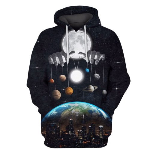 Gearhumans Earth Moon and Planets in solar system Custom T-shirt - Hoodies Apparel 1 Earth Moon and Planets in solar system Custom T-shirt - Hoodies Apparel HD-GH110369 3D Custom Fleece Hoodies Hoodie S
