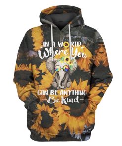 Elephant Sun Flower Hoodies - T-Shirts Apparel HP110144 3D Custom Fleece Hoodies Hoodie S 