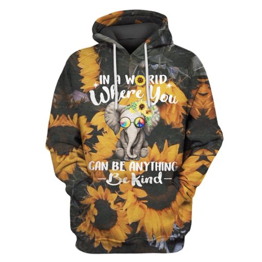 Elephant Sun Flower Hoodies - T-Shirts Apparel HP110144 3D Custom Fleece Hoodies Hoodie S