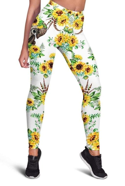 Elephant with flower Full-print Leggings HD-GH20288-LEG Leggings Leggings S