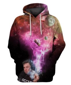 Elon Musk smoking out space roadster HD-GH110109 3D Custom Fleece Hoodies Hoodie S 