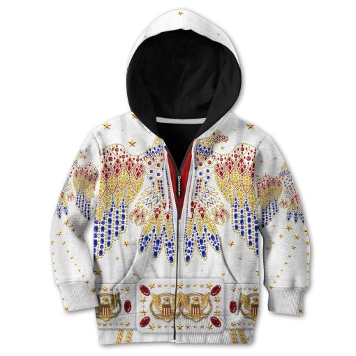 Elvis presley suit Kid Custom Hoodies T-shirt Apparel HD-GH1106173K kid 3D apparel Kid Zip Hoodie 2XS/3-4