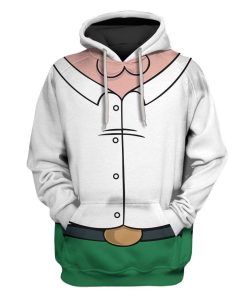 Family Guy Peter Costume Custom T-shirt - Hoodies Apparel HD-GH20508 3D Custom Fleece Hoodies Hoodie S 