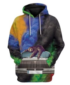 Fast Sloth Custom T-Shirts Hoodies Apparel MV-TA0102204 3D Custom Fleece Hoodies Hoodie S 