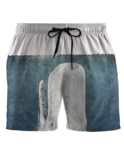 Gearhumans 3D Let White Whale Kiss You Custom Beach Short