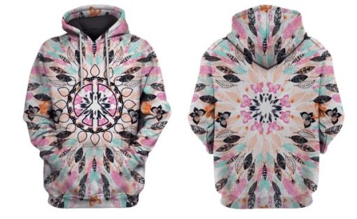 Feathers and Butterfly Hoodies T-Shirt Apparel HP101121 3D Custom Fleece Hoodies