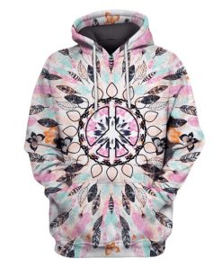 Feathers and Butterfly Hoodies T-Shirt Apparel HP101121 3D Custom Fleece Hoodies Hoodie S 