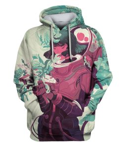 Female Astronaut Custom T-shirt - Hoodies Apparel HD-GH110534 3D Custom Fleece Hoodies Hoodie S 