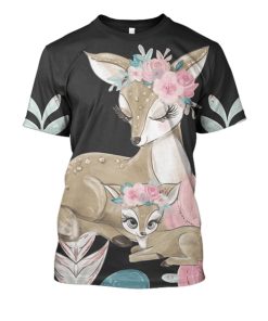 Female Deer Hoodies -T-Shirt Apparel HL101113 3D Custom Fleece Hoodies T-Shirt S 
