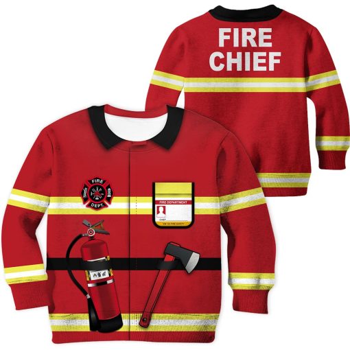Firefighter Kid Custom Hoodies T-shirt Apparel HD-GH110498K kid 3D apparel