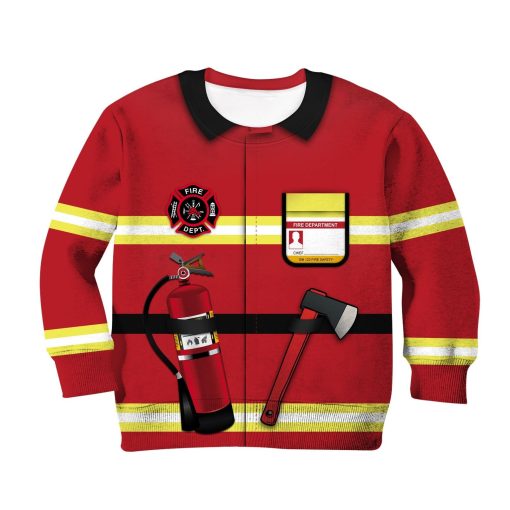 Firefighter Kid Custom Hoodies T-shirt Apparel HD-GH110498K kid 3D apparel Kid Sweatshirt S/6-8