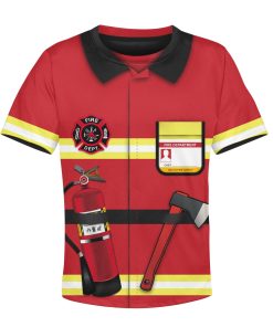 Firefighter Kid Custom Hoodies T-shirt Apparel HD-GH110498K kid 3D apparel Kid T-Shirt XS