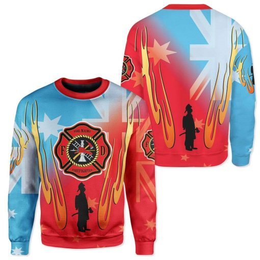 Fireman Custom Name T-Shirts Hoodies Apparel HD-QM0801204 3D Custom Fleece Hoodies