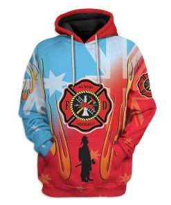 Fireman Custom Name T-Shirts Hoodies Apparel HD-QM0801204 3D Custom Fleece Hoodies Hoodie S 