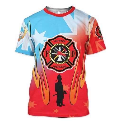 Fireman Custom Name T-Shirts Hoodies Apparel HD-QM0801204 3D Custom Fleece Hoodies T-Shirt S